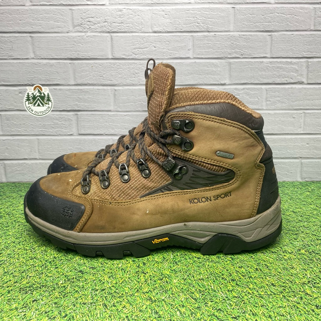 sepatu outdoor hiking gunung KolonSport Brown Goretex Size 43
