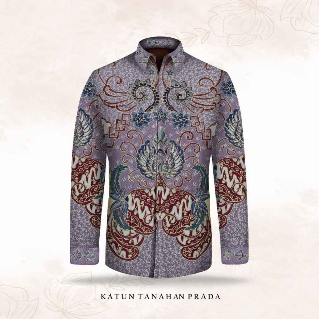 Bahan Pola Kemeja Batik Tulis Asli /pekalongan batik klasik prada emas premium