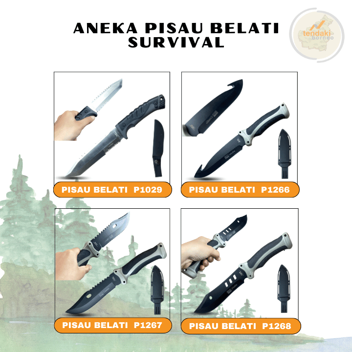 Grosir Pisau Belati Survival kit Camping Outdoor Super Tajam Stainless Steel Kitchen Knife Serbaguna