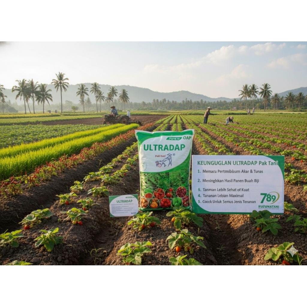 Pupuk Penyubur Tanaman ULTRADAP 1 Kg Cair di Air untuk Sayur dan Buah Cepat Larut