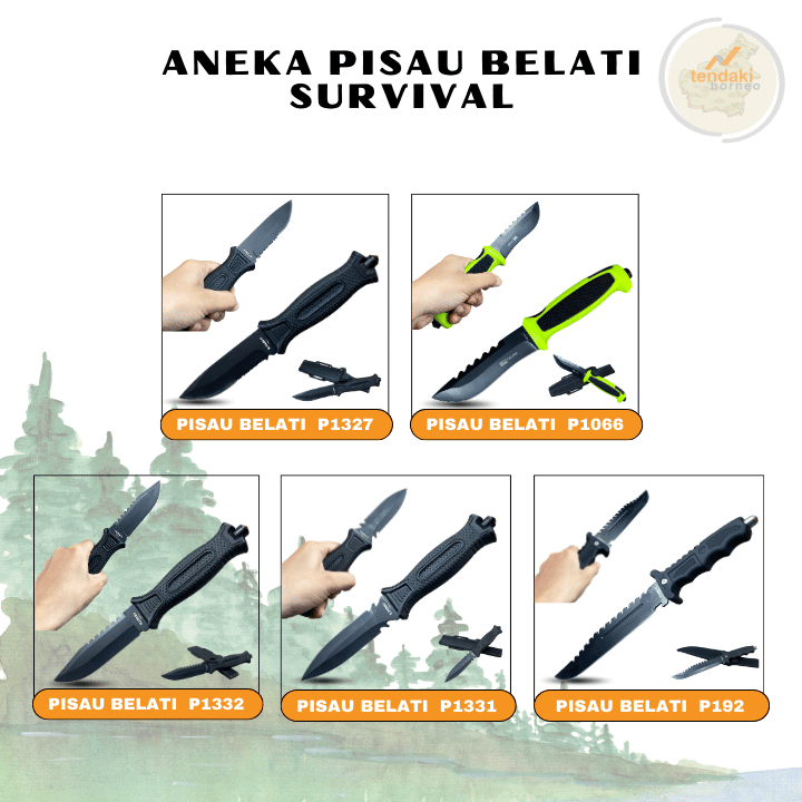 Grosir Pisau Belati Survival kit Camping Outdoor Super Tajam Stainless Steel Kitchen Knife Serbaguna