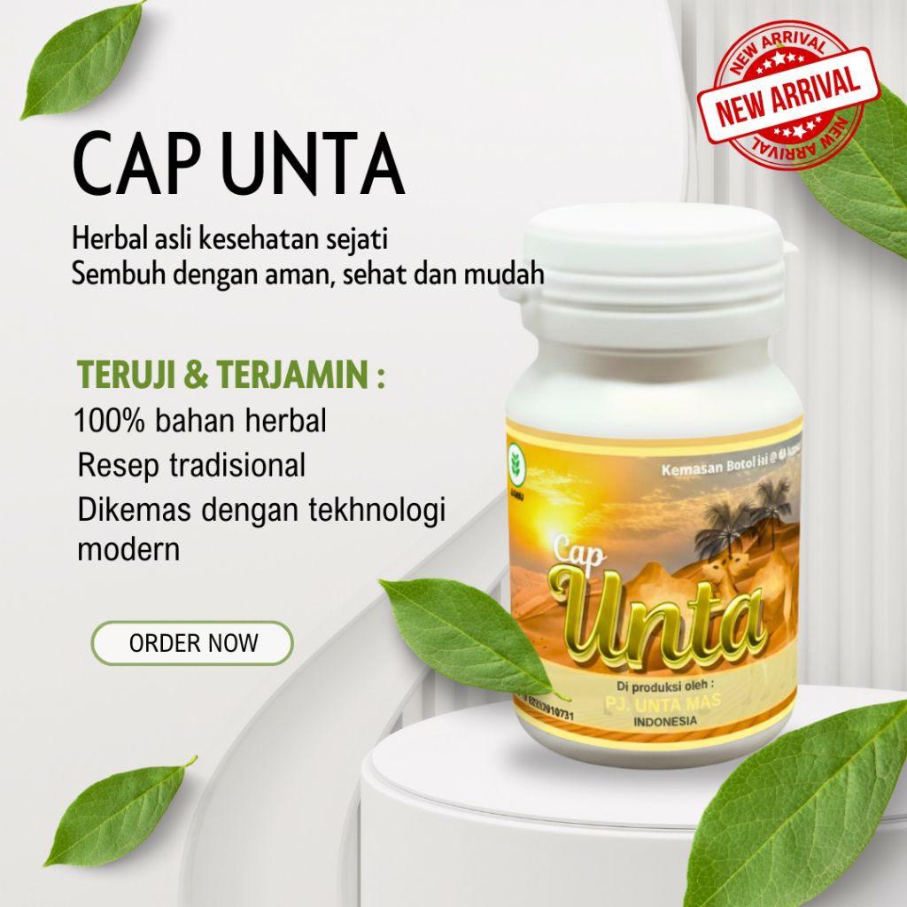 Cap Unta Kapsul Herbal asam urat flu tulang stroke Edisi Khusus Kemasan Baru Botol isi 40 Kapsul