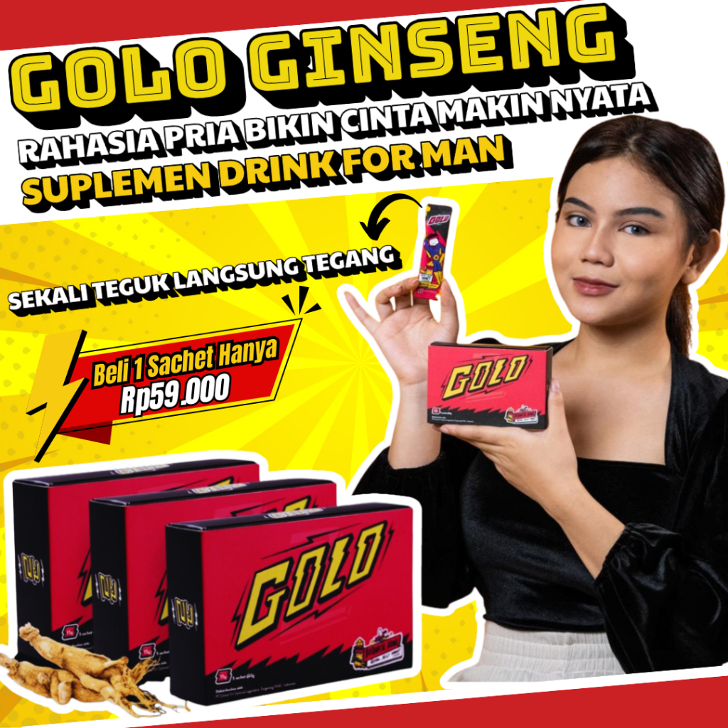 Mister Golo Ginseng Asli Original Botanical Stamina Drink Suplemen Pria Alami mr golo