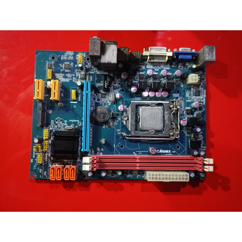 Motherboard PC Cardex LGA 1155 Prosesor Intel Pentium G2030 RAM DDR3