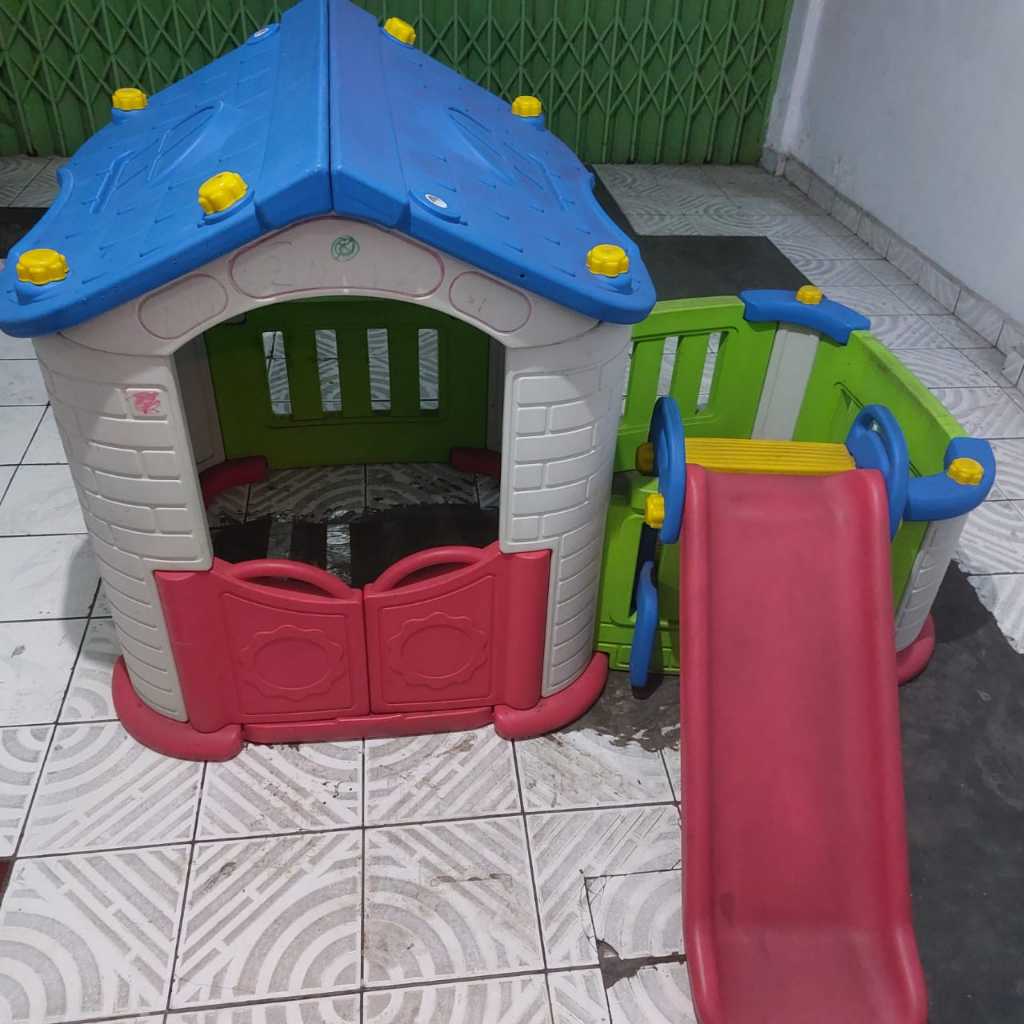 PRELOVED MAINAN ANAK PEROSOTAN RUMAH RUMAHAN PLAYHOUSE BIG HOUSE SLIDE KIDS FUN PLAYGROUND TEMPAT BE