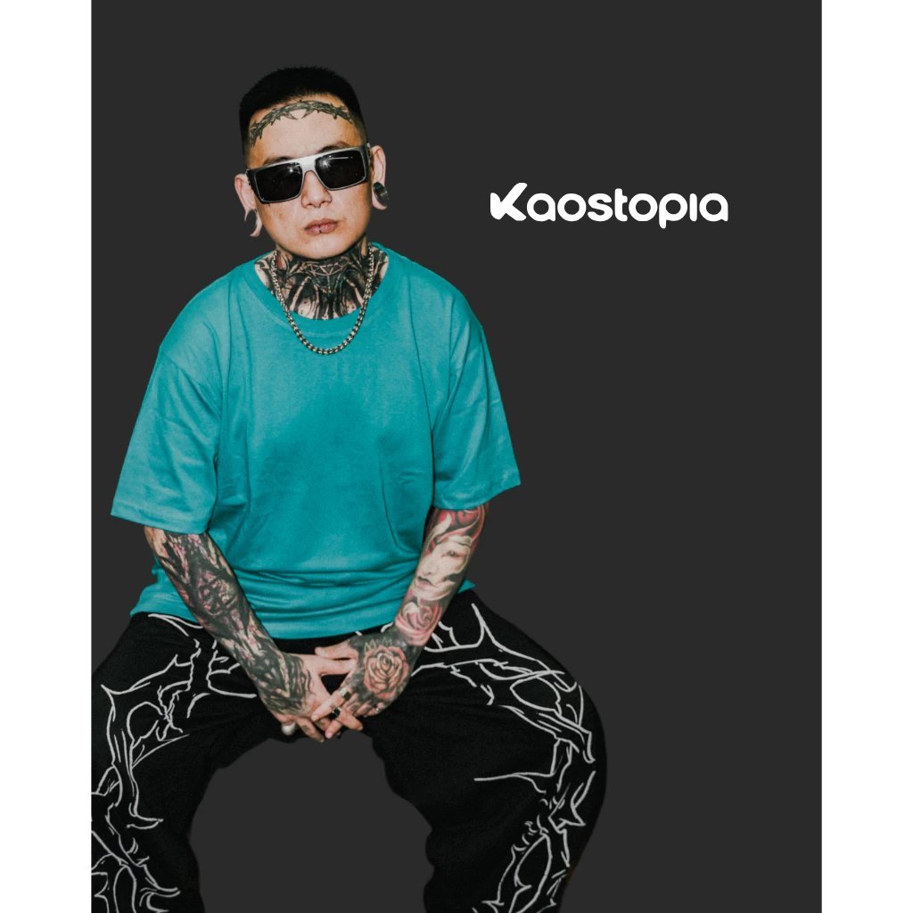 Kaostopia - Kaos Polos Pria Baju Distro Lengan Pendek Hijau Muda