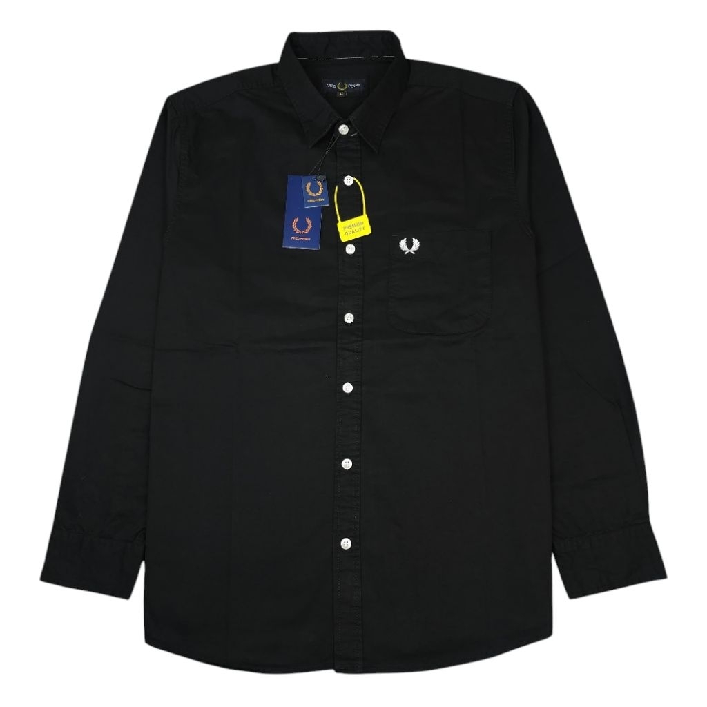Kemeja Lengan Panjang Polos Fredperry / Kemeja Polos Pria / Kemeja Polos Lengan Panjang Terbaru