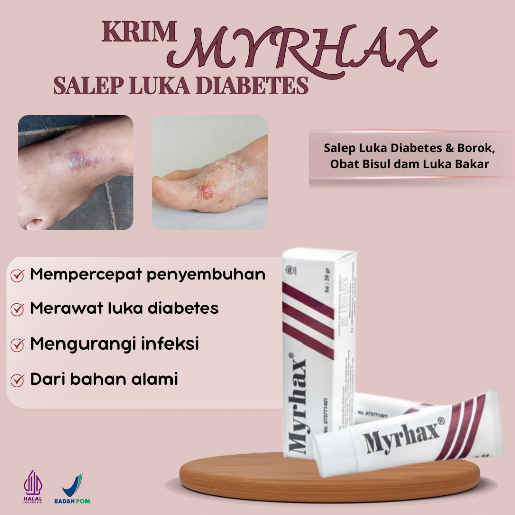 Obat Luka Myrhax 20gr – Salep Pengering Borok, Luka Basah, Koreng, Eksim & Luka Diabetes