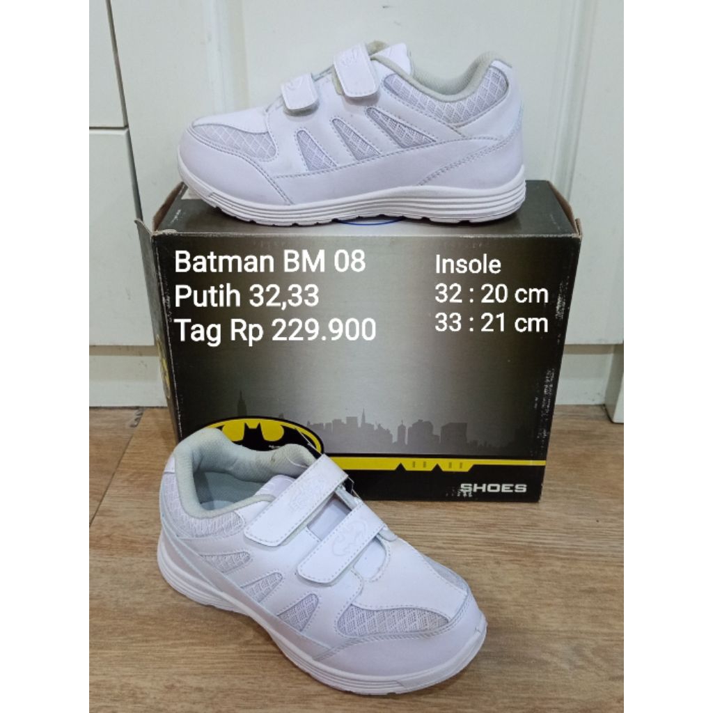 (Size 30-35) BTA 411/414 SEPATU ANAK MARVEL DC COMIC BATMAN ORIGINAL