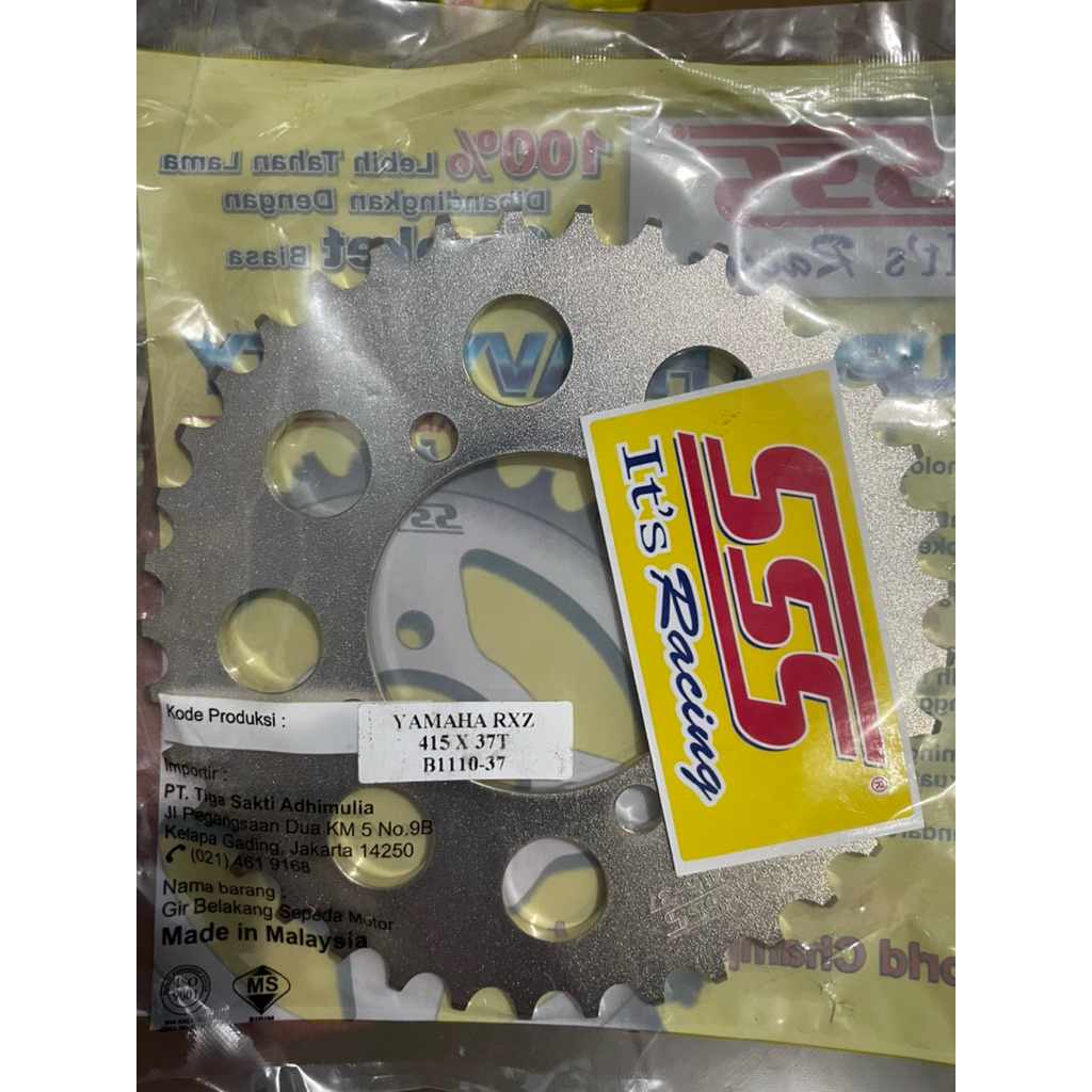 GIR BELAKANG SSS UKURAN 415 MATA 34 35 36 37 GIR SSS YAMAHA RXZ RXKING VEGA JUPITER Z JUPITER MX SEC