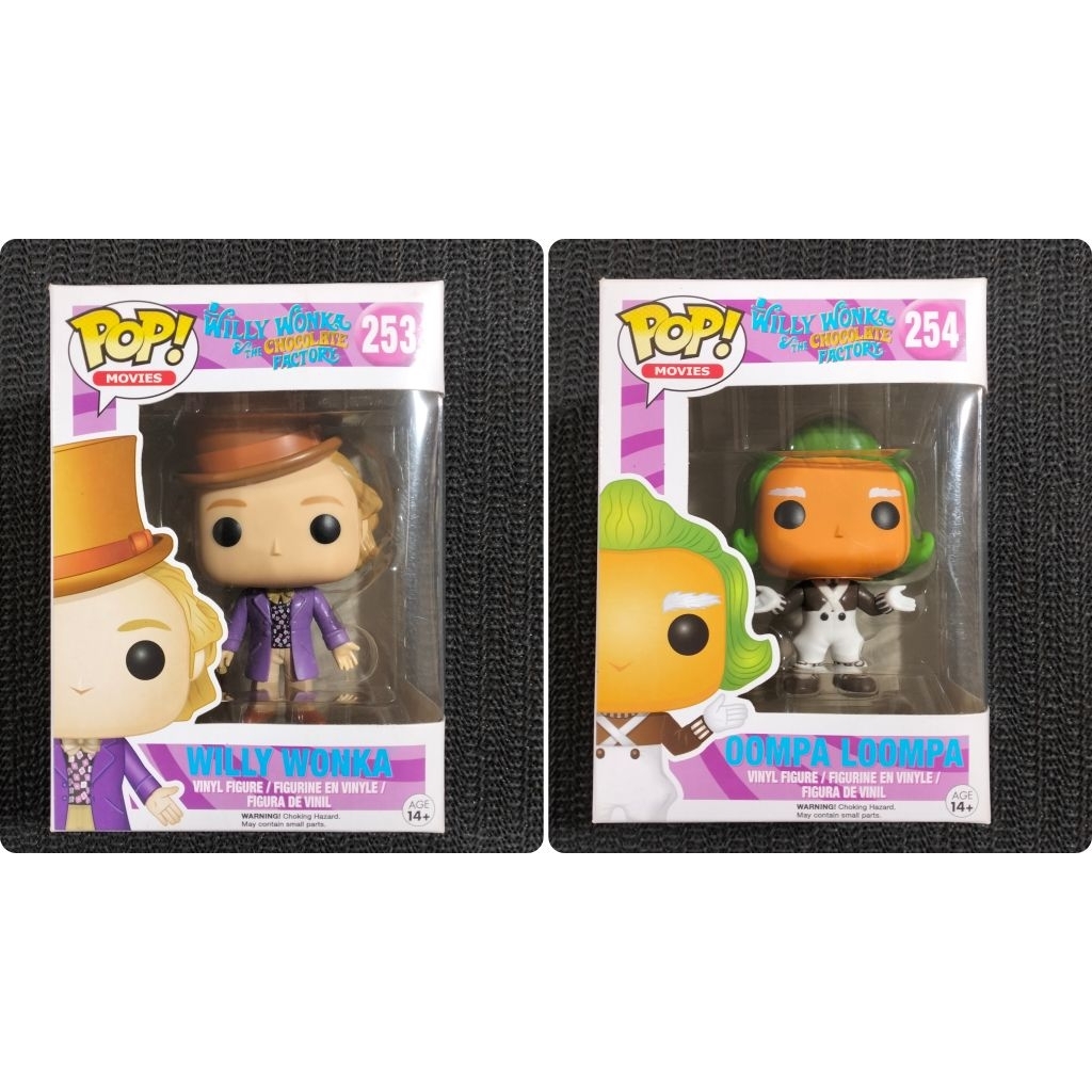 Funko Pop Willy Wonka The Chocolate Factory: Willy Wonka #253 & Oompa Loompa #254
