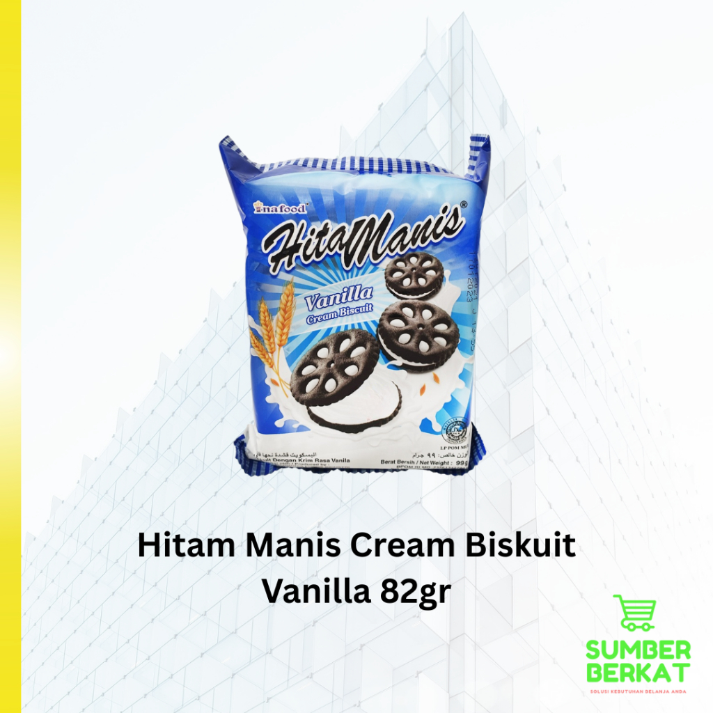 Inafood Hitam Manis Vanilla Cream Biskuit 82gr
