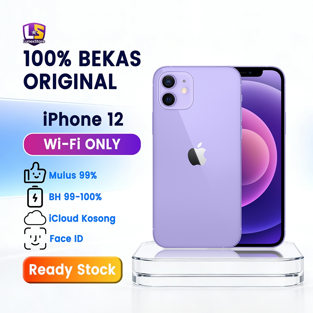 iPhone 12 WIFI ONLY Variasi Khusus Game/Live 64GB/128GB/256GB Bekas Second Original Mulus Fullset