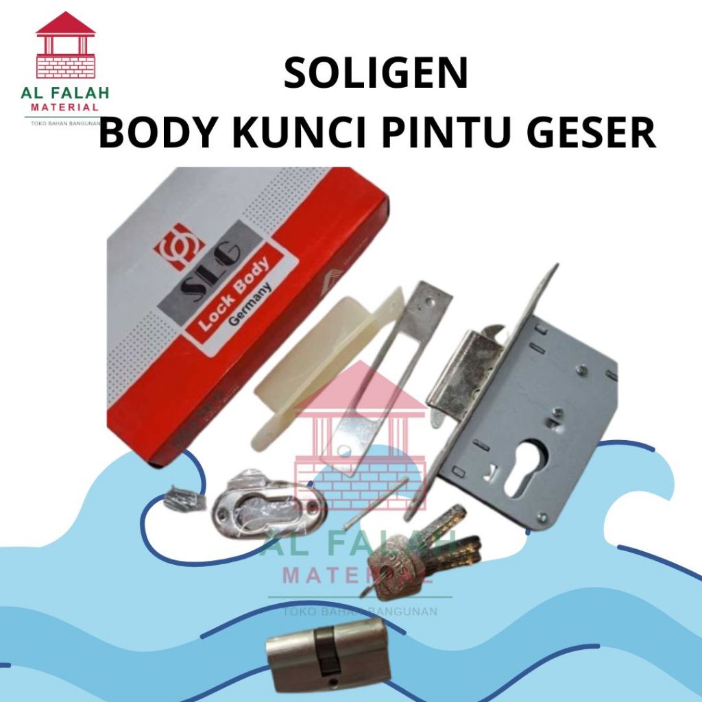 Body Kunci Pintu Sliding / Pintu Geser Merk Soligen