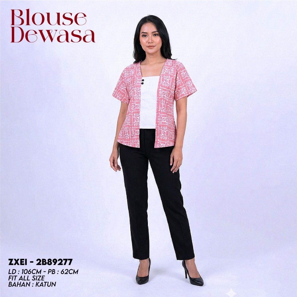 BLOUSE BATIK WANITA KUALITAS PREMIUM BLOUSE BATIK REMAJA RIA KENCANA