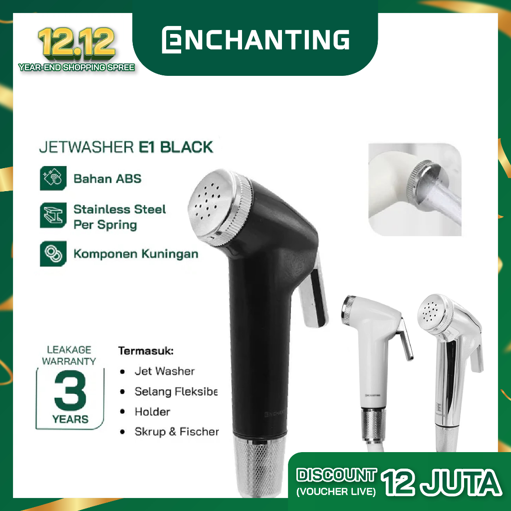 Closet Jet Washer Shower Toilet Europe Enchanting E1 Series Black