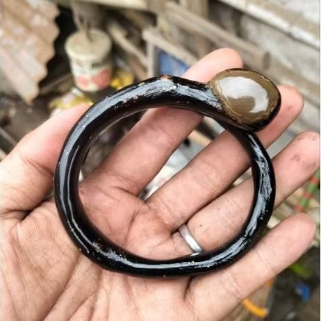 Gelang Akar Bahar hitam bonggol Asli