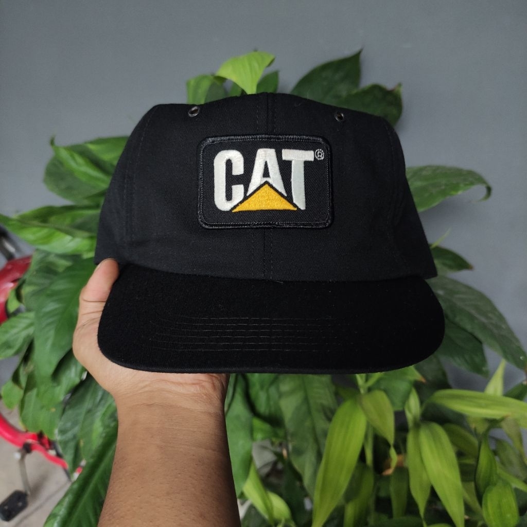 TOPI VINTAGE USA CAT PATCH BORDIR