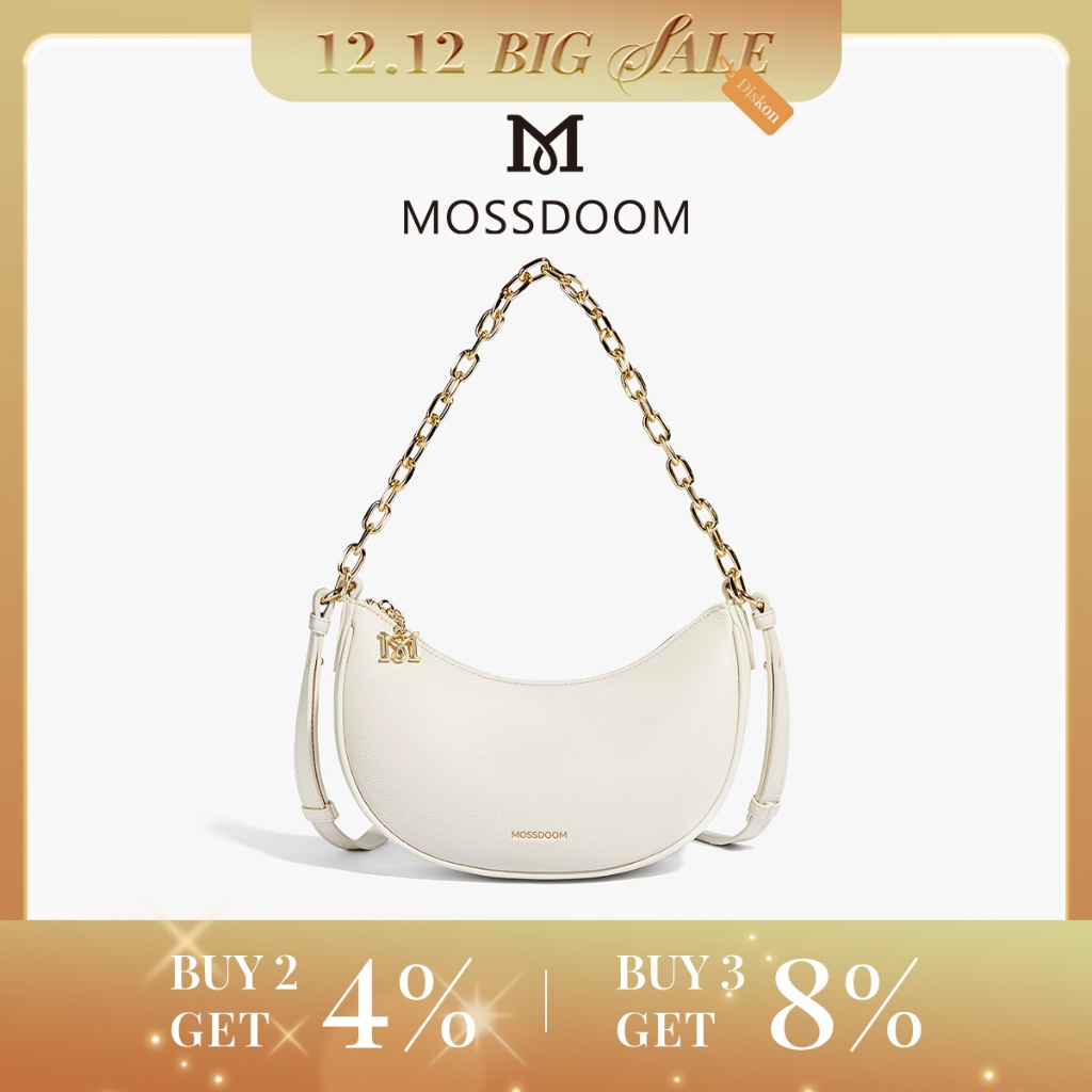 MOSSDOOM Tas Selempang Wanita Carina Bag Tas Bahu Bulan Sabit Modis