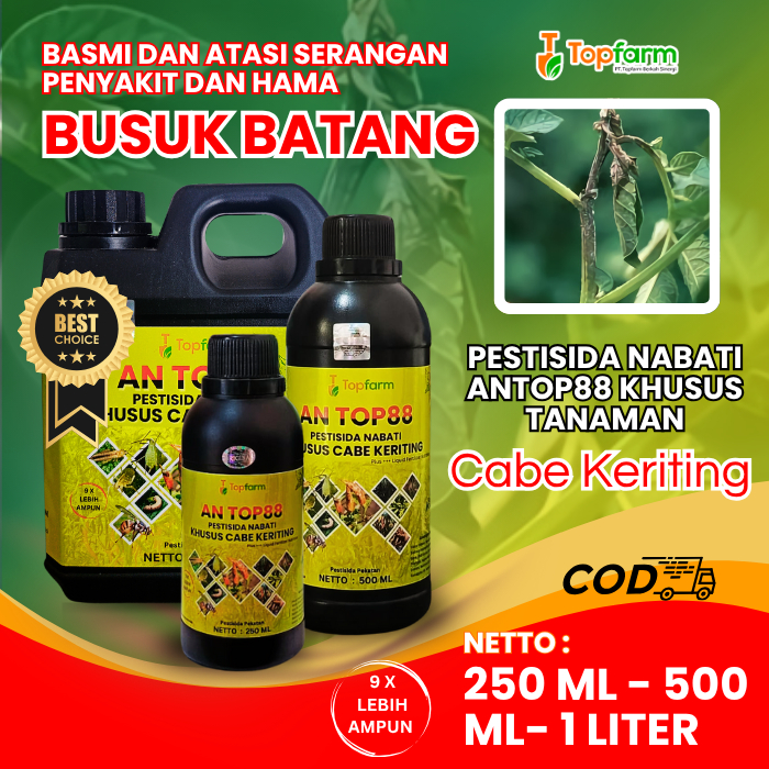Obat Cabe Topfarm / Obat Busuk Batang Cabe Keriting / Obat Penggerek Batang Cabe Keriting / Obat Sem