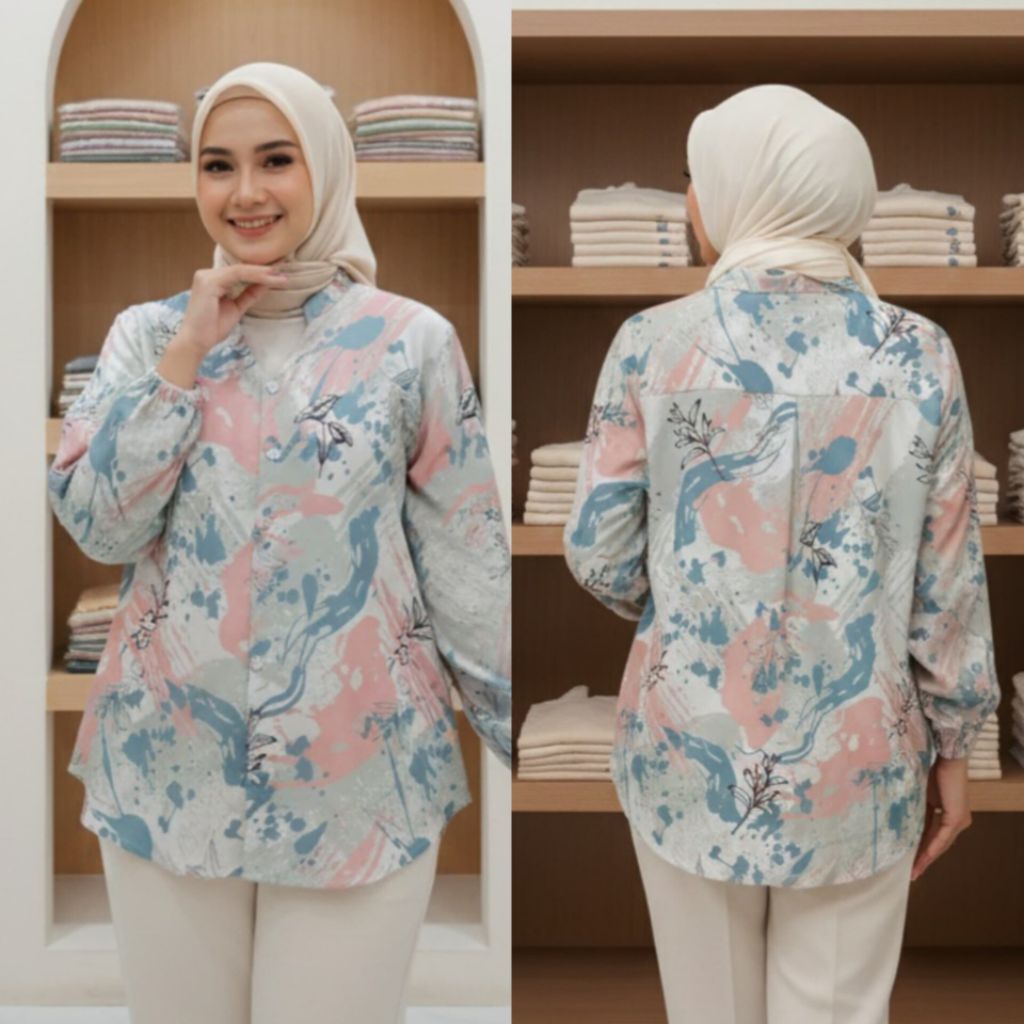 ATASAN AZKA/KEMEJA MOTIF/ATASAN RAYON TWILL PREMIUM/KEMEJA TWILL MOTIF/ATASAN KEMEJA PUTIH