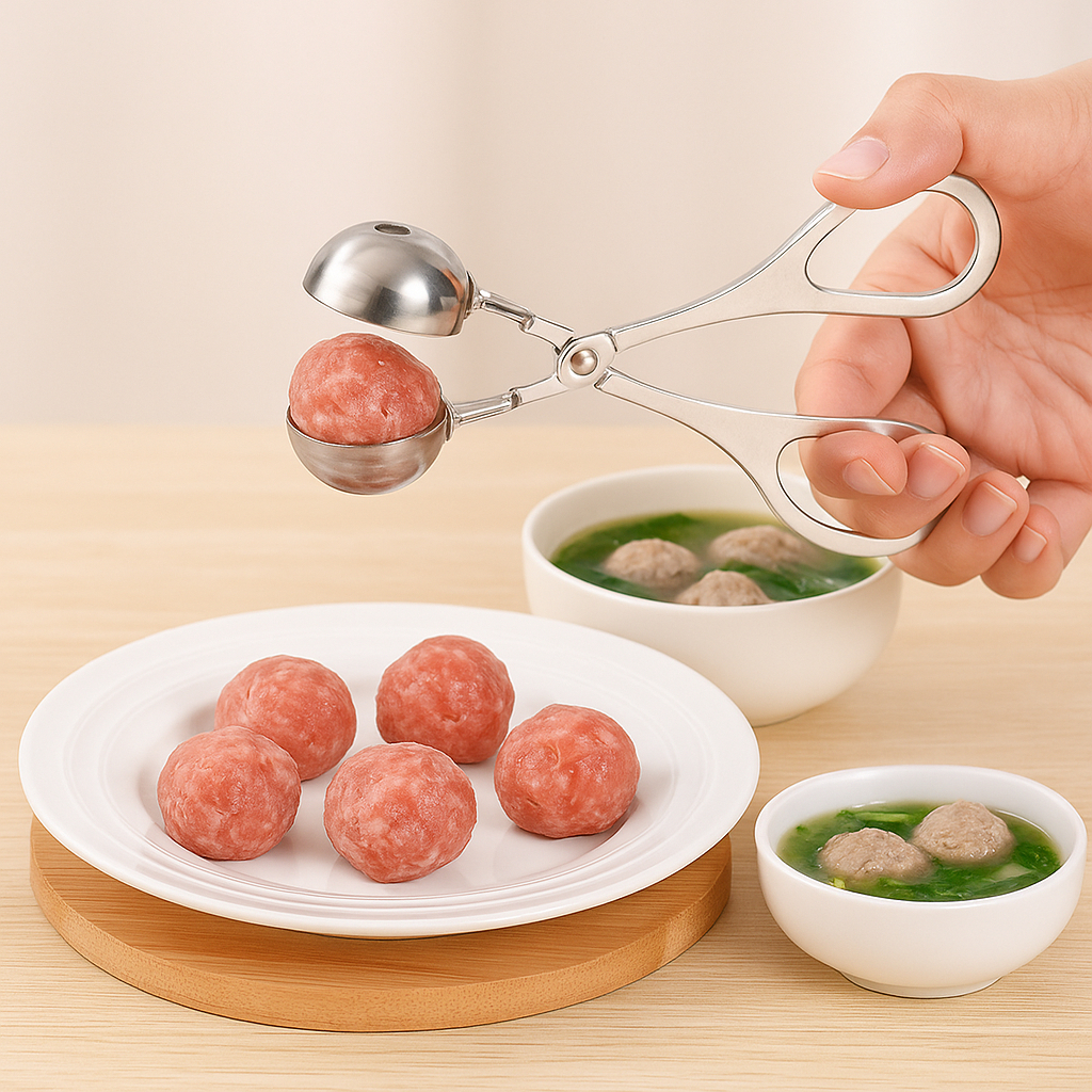 Meatball Maker Alat Cetak Bakso Scoop Cetakan Bakso Gunting Bakwan Alat Olah Daging Peralatan Dapur