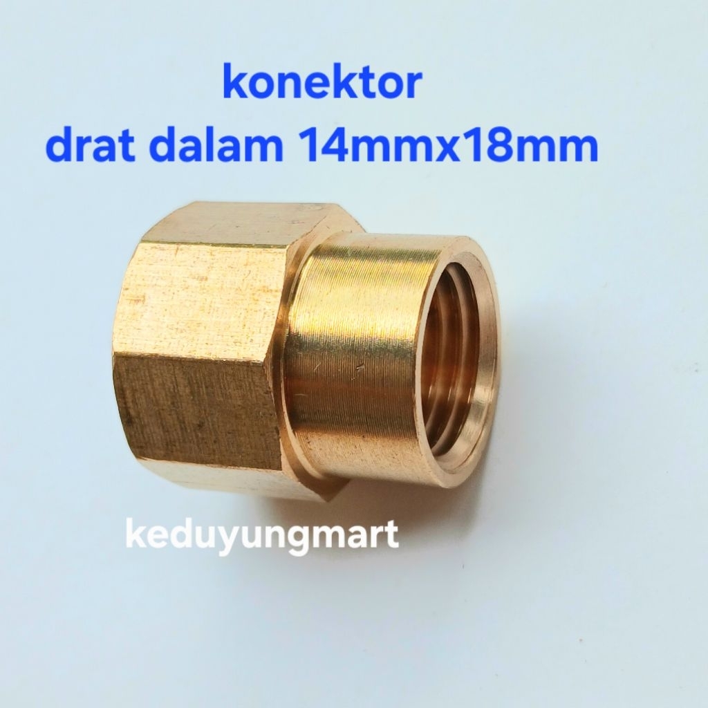 konektor drat dalam 14mm 18mm kuningan sprayer