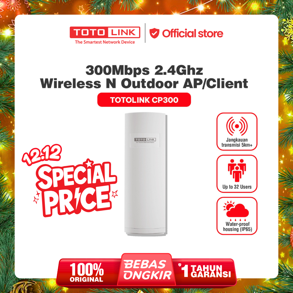 TOTOLINK CP300 - Akses Point Outdoor 2.4GHz 300Mbps