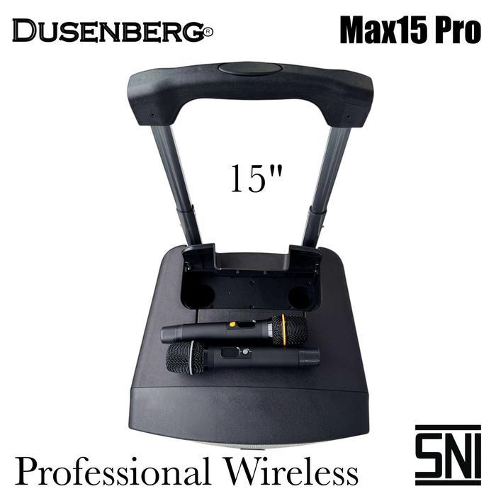 Speaker Professional Portable 15 inch Dusenberg / dusen berg — Max 15 pro / Max15Pro Bluetooth Tws 2 wireless Pro Vocal