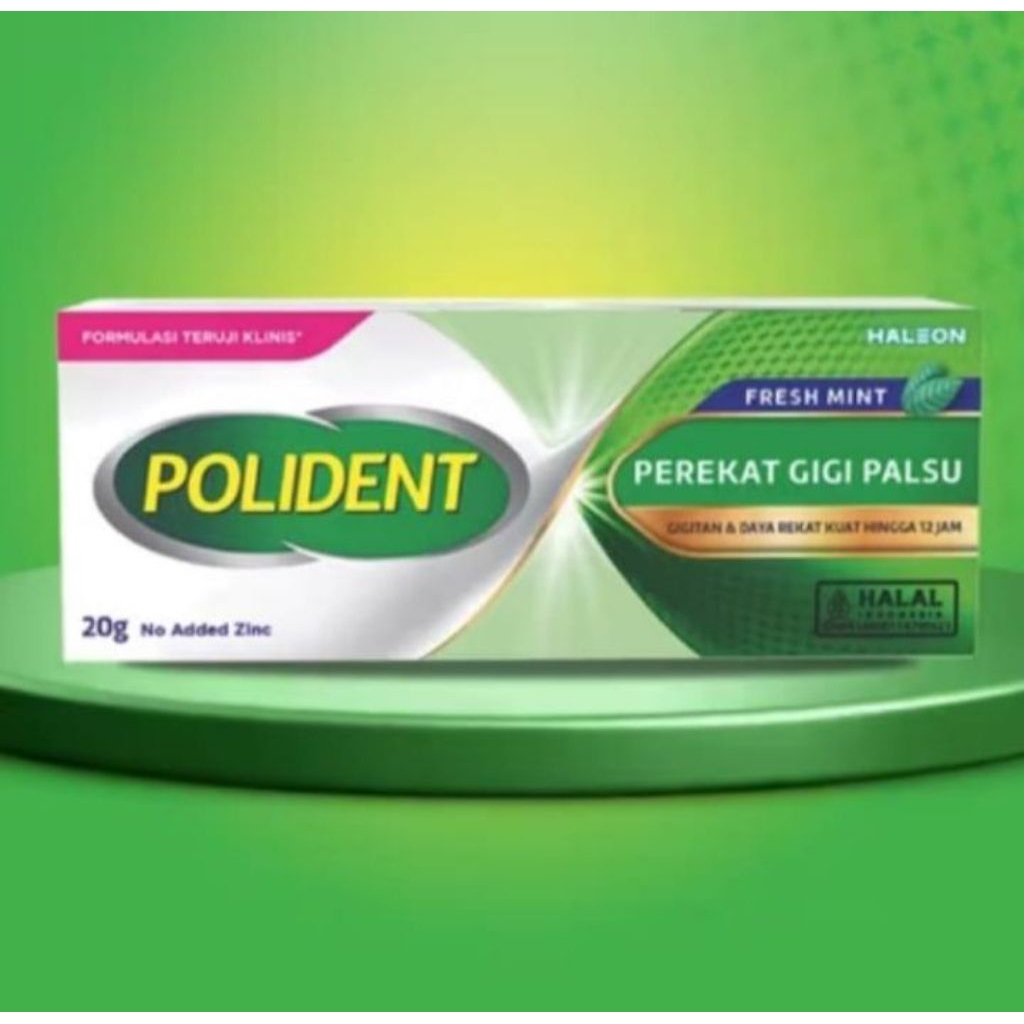 Polident Perekat Gigi Tiruan | Polident Adhesive Fresh Mint Lem Gigi Palsu 20g
