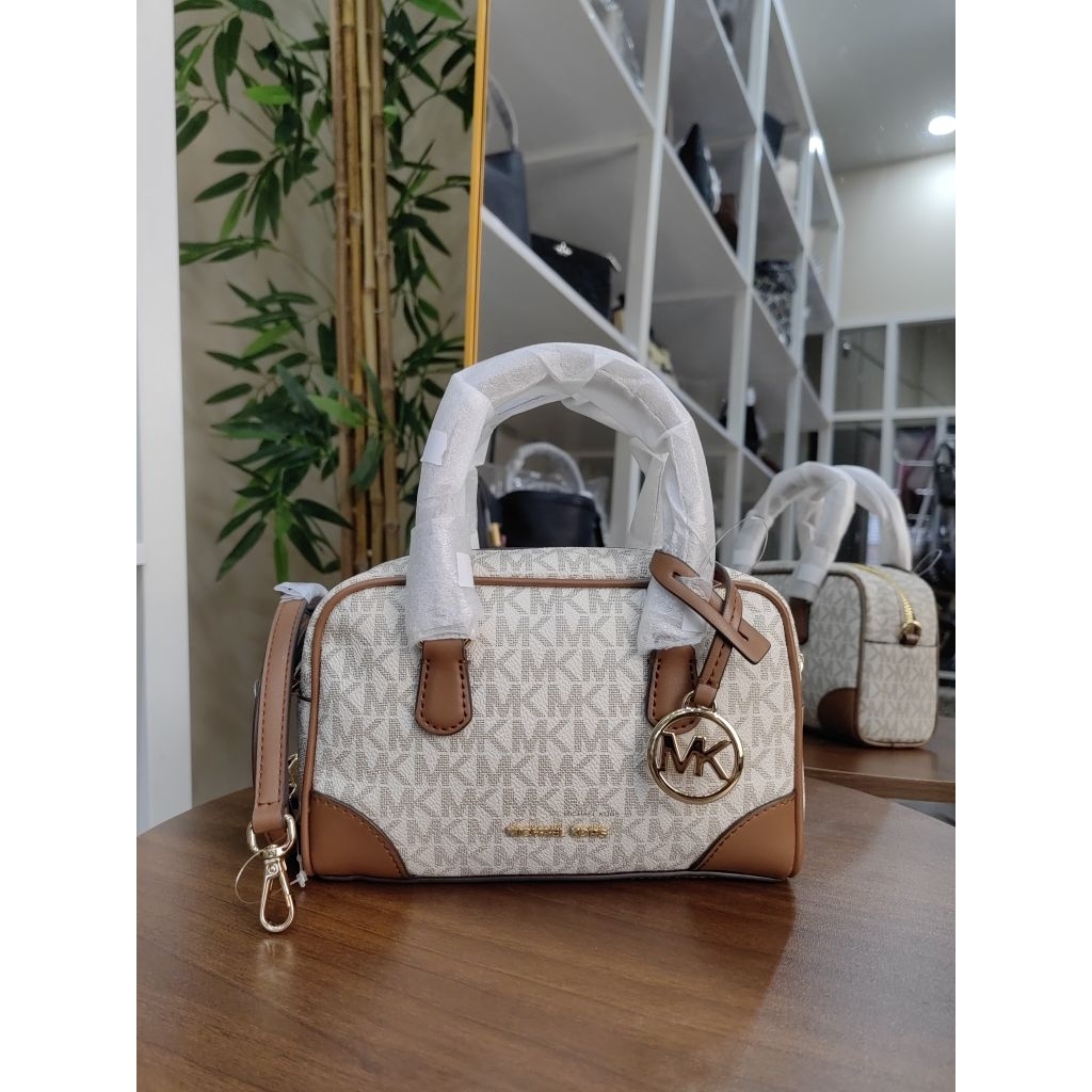 MK Thompson XS Duffle Satchel Signature Vanilla