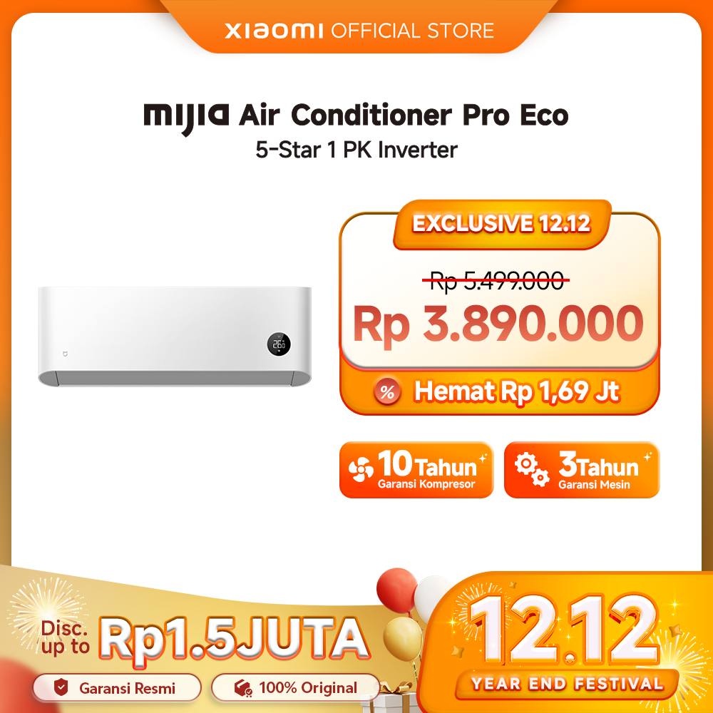 [Unit Only] Xiaomi Mijia AC Air Conditioner 1 PK Inverter Pro Eco 5-Star | Low Watt | Smart Control 