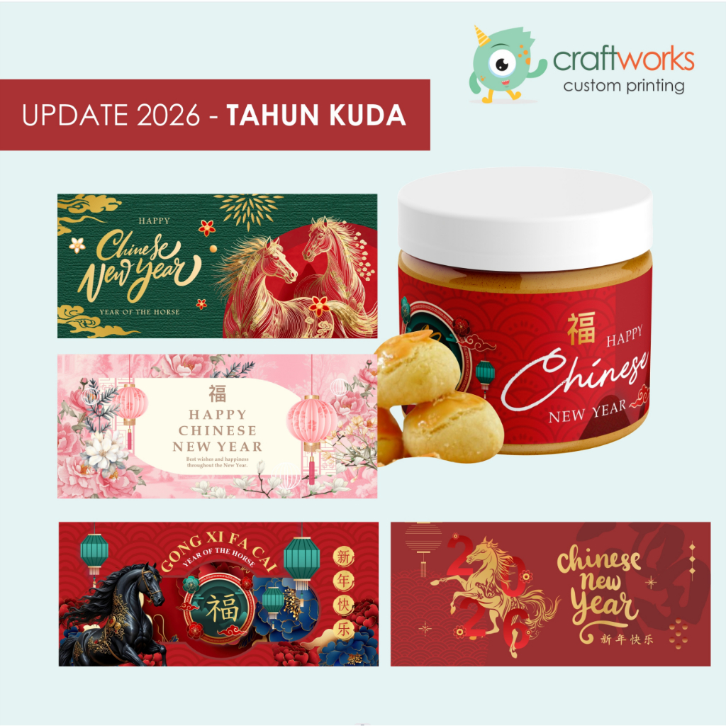 STICKER IMLEK TOPLES KUE KERING - 10 x 4,5 cm ISI 24 PCS | CHINESE NEW YEAR STIKER