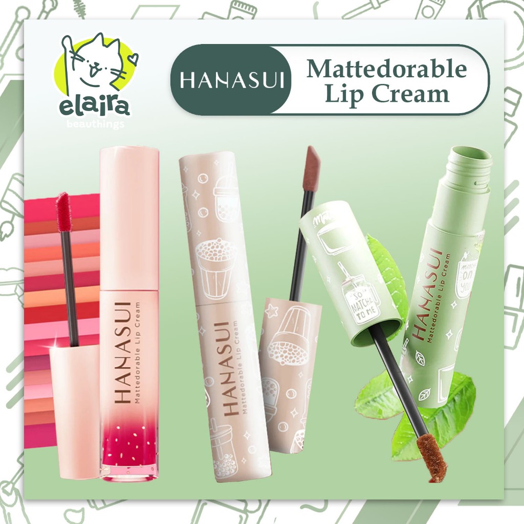 HANASUI - Lip Cream Series | Boba MattedorableTintdorable Lip Tint Lip Stain Matcha Latte