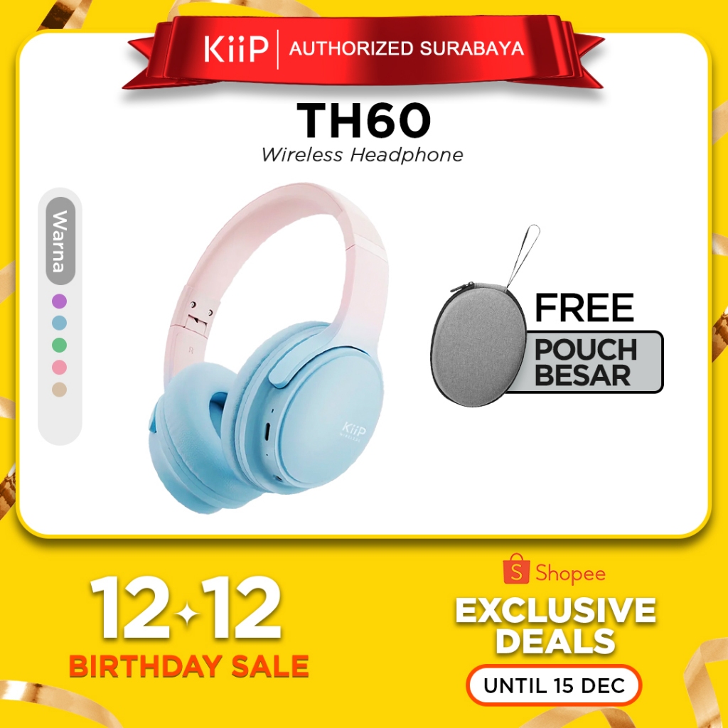 KiiP - Headphone - TH60 Headphone Bluetooth Wireless Headset
