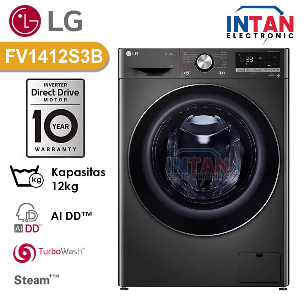MESIN CUCI LG FRONT LOADING KAPASITAS 12KG FV1412S3B INVERTER MEDAN