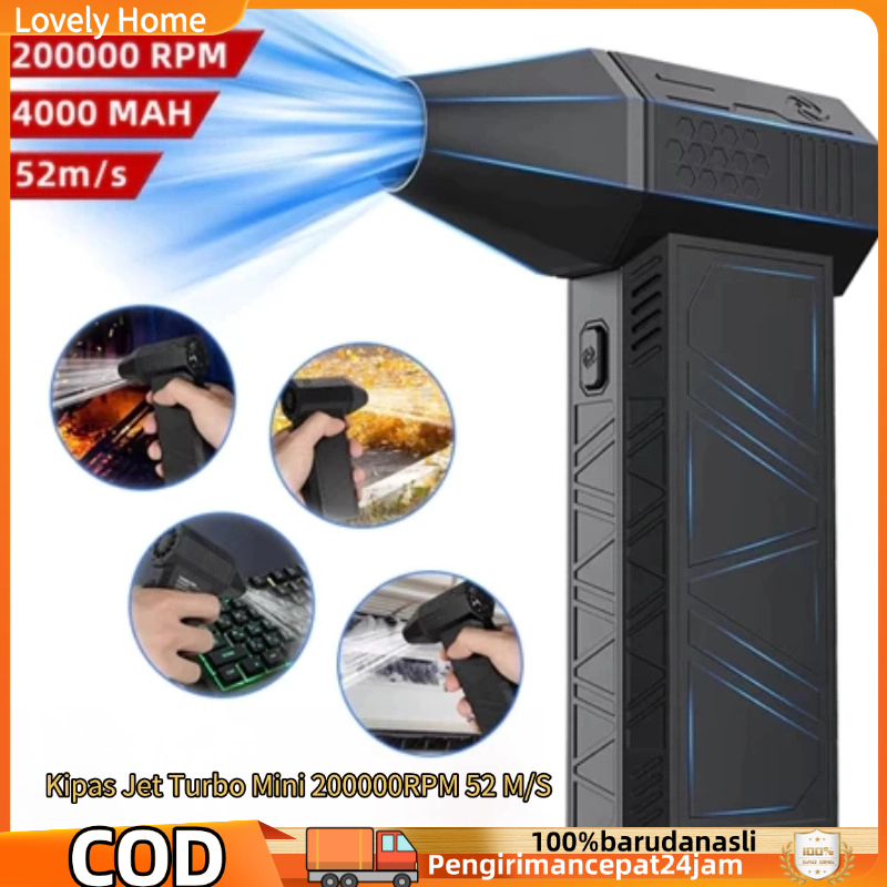 Kipas Jet Turbo Mini 200000RPM Kipas Turbo Kipas Kekerasan Turbo Kipas Portabel Kipas Turbo 52 M/S A