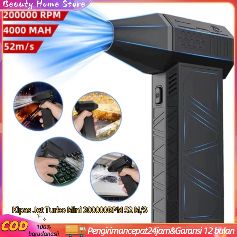 Kipas Jet Turbo Mini 200000RPM Kipas Turbo Kipas Kekerasan Turbo Kipas Portabel Kipas Turbo 52 M/S A