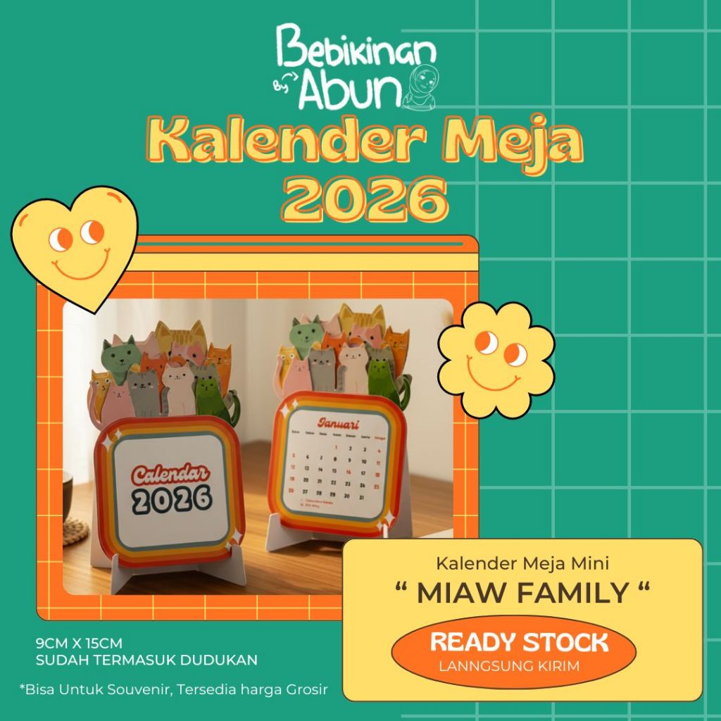 Kalender Meja Mini Aesthetic 2026 | Kalender 2026 | Kalender Meja