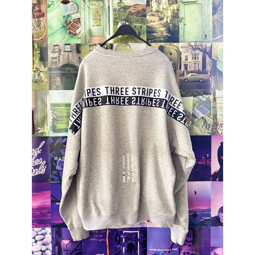 Adidas Essentials Three Stripes Crewneck Preloved