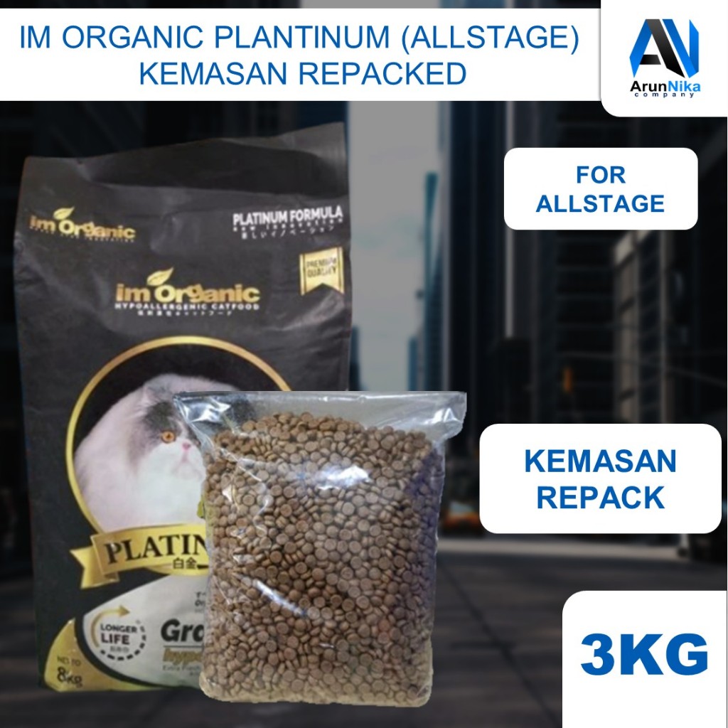 Im Organic Platinum 3Kg repack - makanan kucing imo platinum 3 kg
