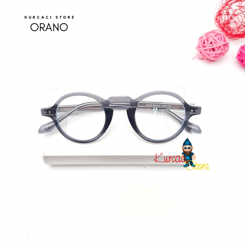 VJT, Kacamata Minus Bulat Kecil Orano Pria Wanita Antiradiasi Photocromic Blueray Pria Wanita