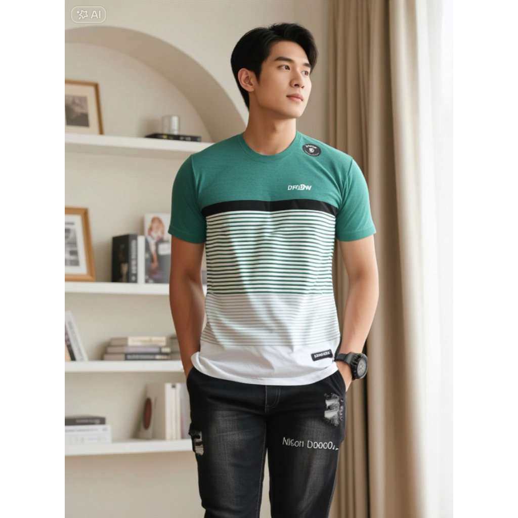 Kaos Dflow Hijau Mint Berkualitas premium