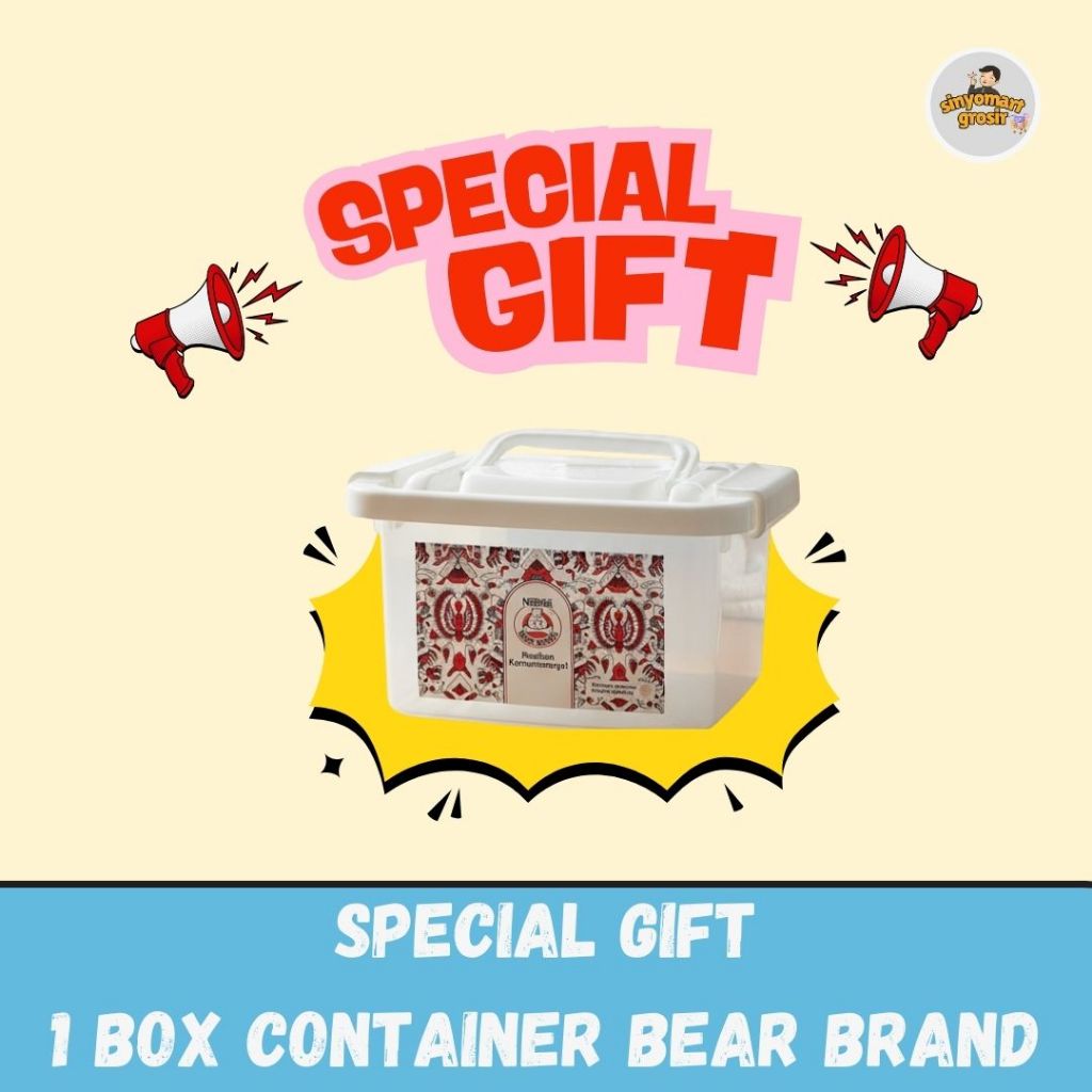 SPECIAL GIFT 1 BOX CONTAINER MINI BEAR BRAND - toko grosir termurah