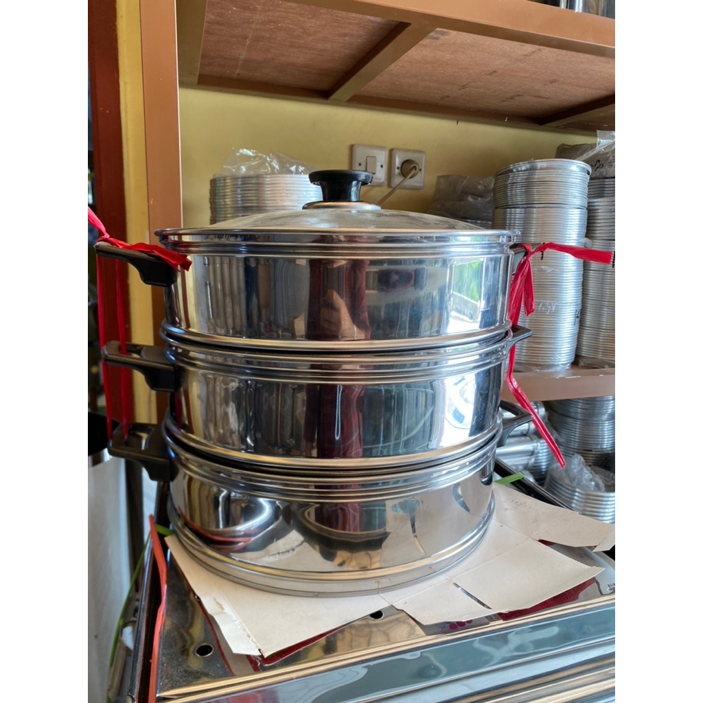 Dandang Kukusan Susun tutup kaca / Dandang Kukusan Dimsum