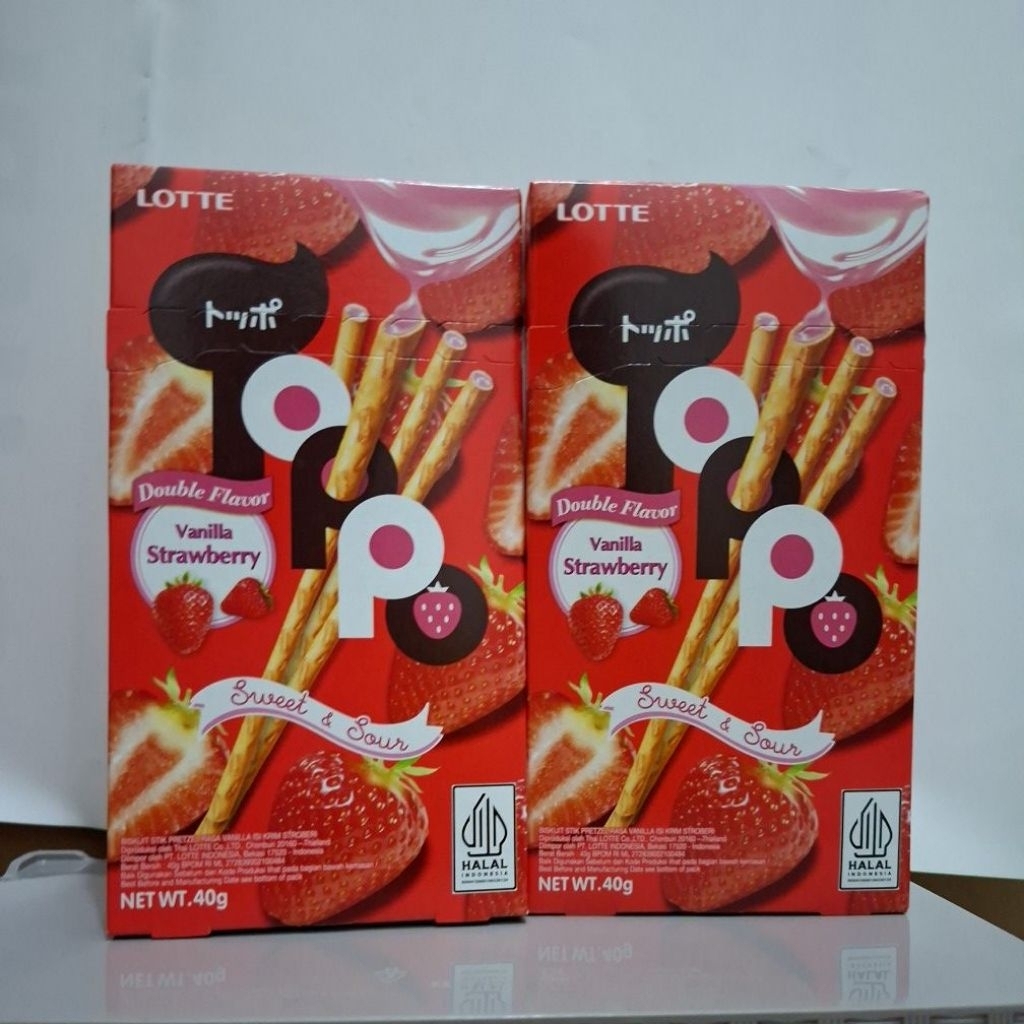 Lotte Toppo Vanilla Strawberry 40g