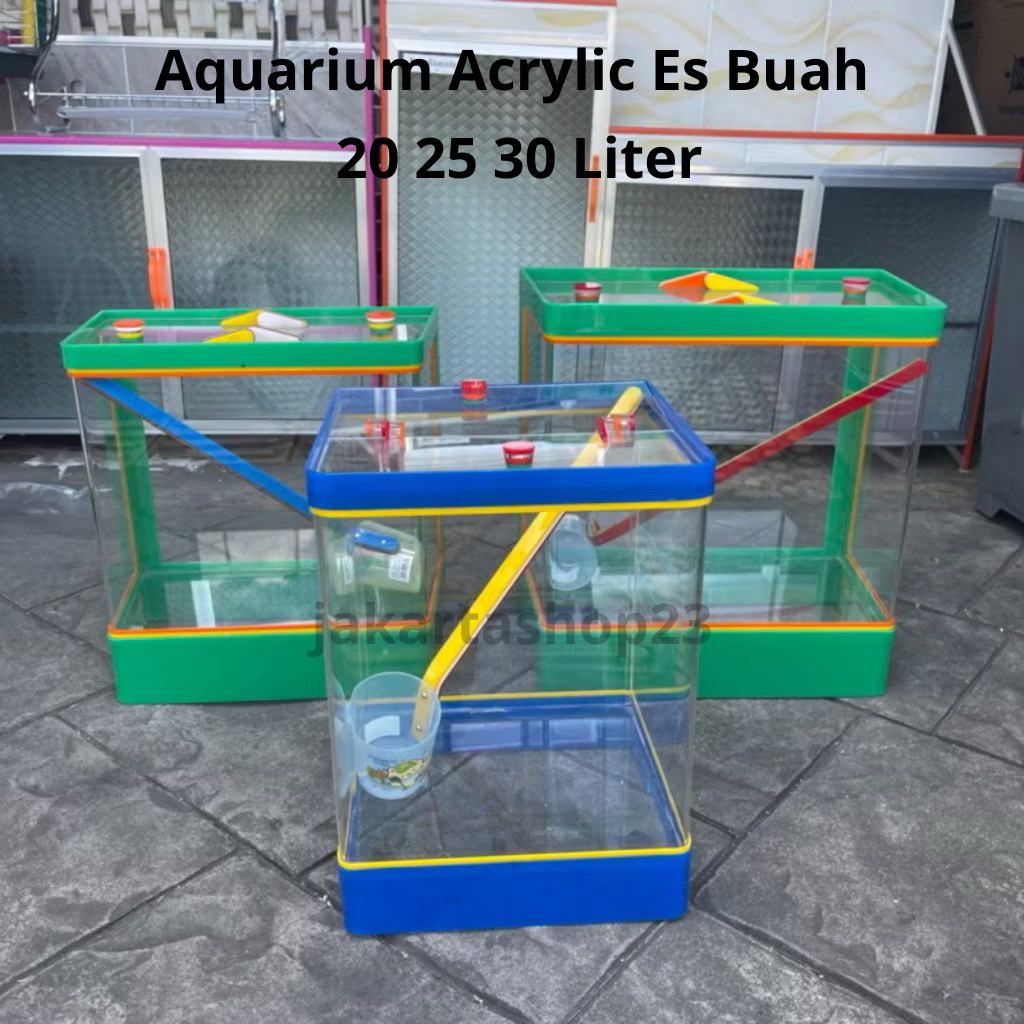 SALE Toples Es Buah Akrilik / Aqurium Es Buah Kelapa Tempat Minuman Es Buah