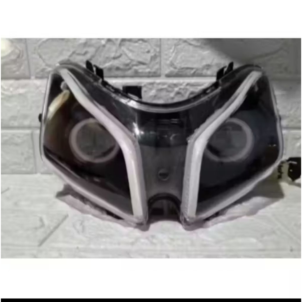 Reflektor Lampu Depan Vario 110 Karbu Techo Cw Costum Lampu Tembak Led 2Mata Super Terang