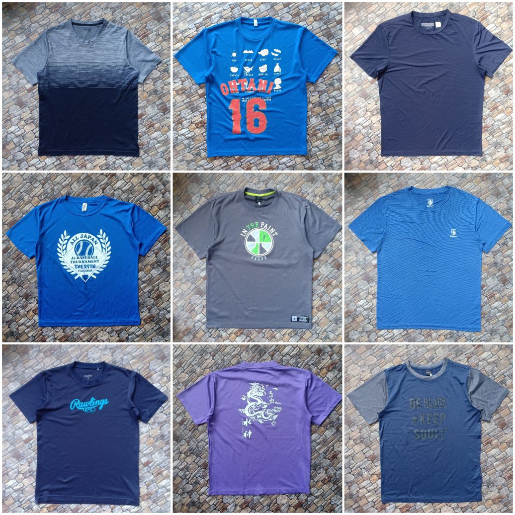 Kaos Jersey Running dry fit preloved original, Jersey olahraga pria dry fit