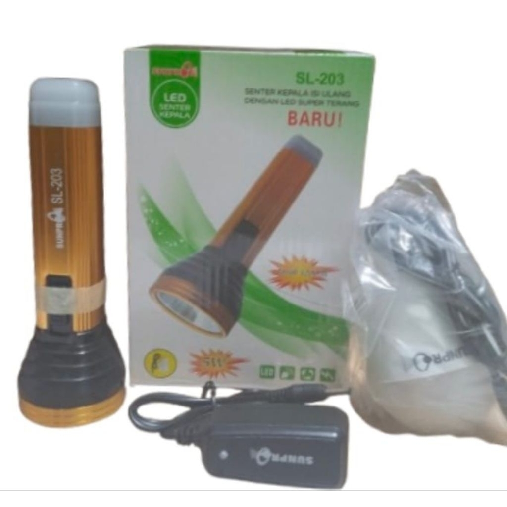 SENTER SUNPRO CAHAYA PUTIH SL-203